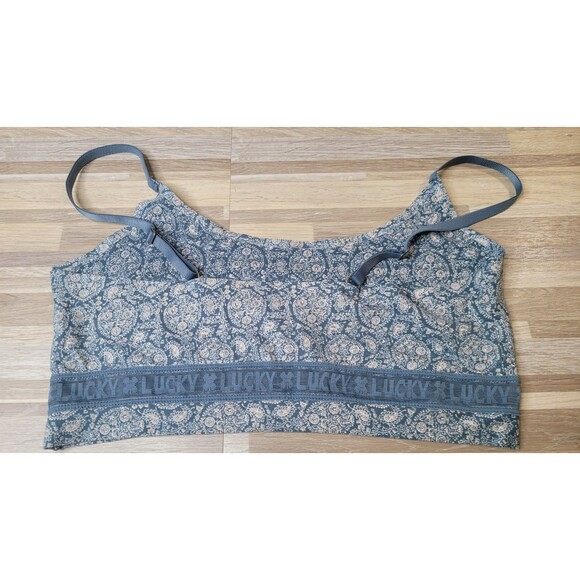 Lucky Brand Women's Size XL Spagetti Strap Tank Top Sports Summer Floral - Picture 5 of 10